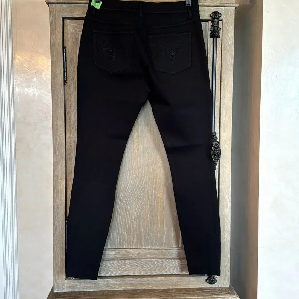 Ted Baker London 'Fioni' Black Zip Skinny Jeans size 2